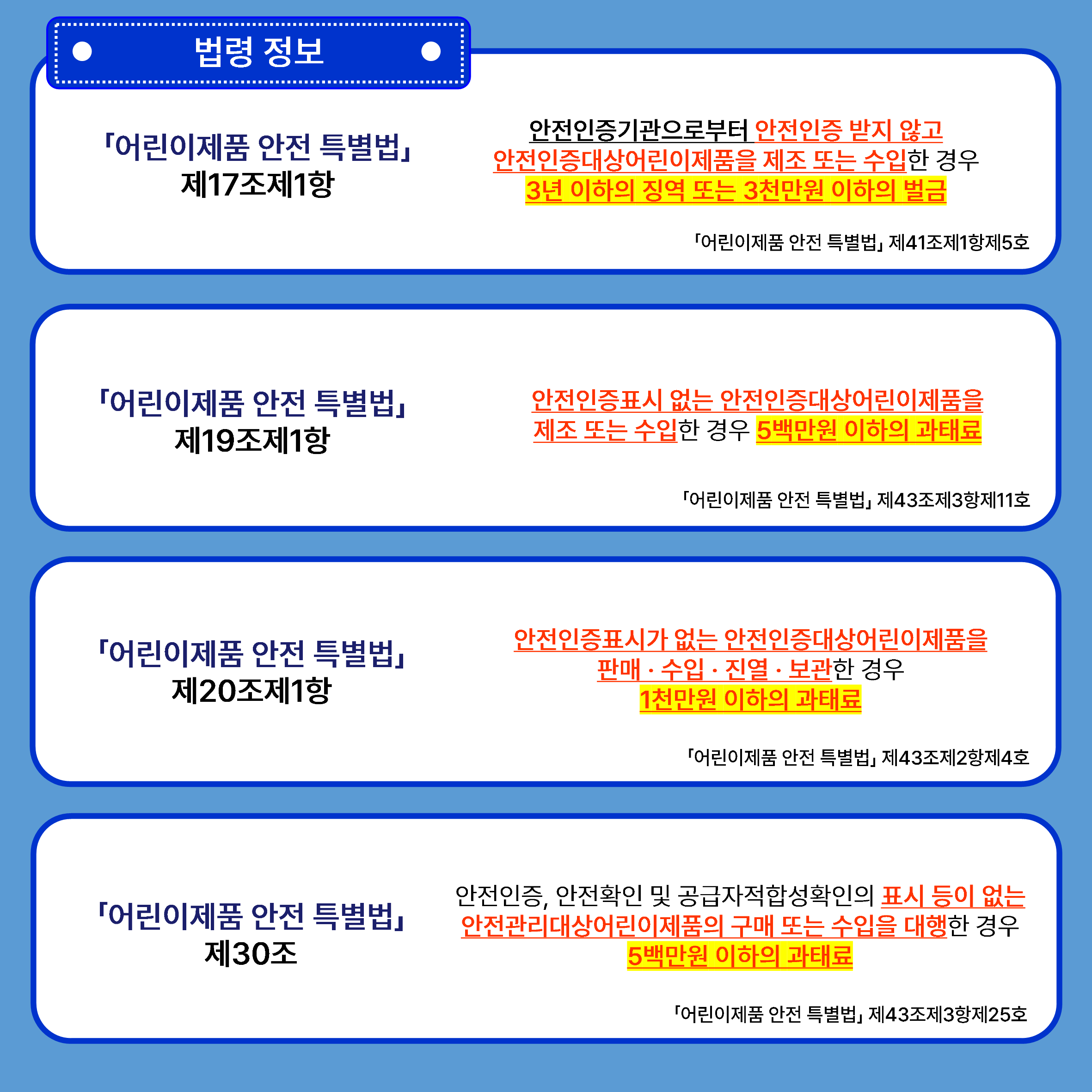 어린이용 물놀이기구 위해제품정보